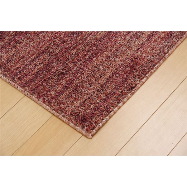 ラグマット/絨毯 【3畳 ミックスカラー ワイン 約190×240cm】 日本製 抗菌 防臭 防ダニ タフト 床暖房対応 〔リビング〕【代引不可】 - 画像 (5)