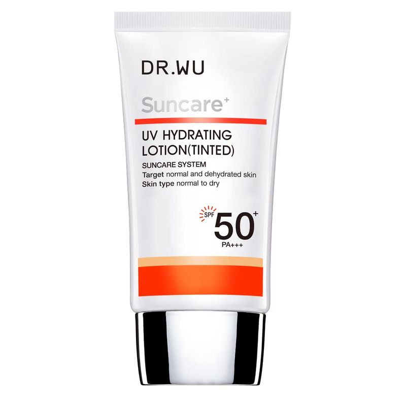 (ドクターウー) 日焼け止め サンスクリーン + モイスト SPF50+ PA+++ ヒアルロン酸配合 トーンアップ 化粧下地 (